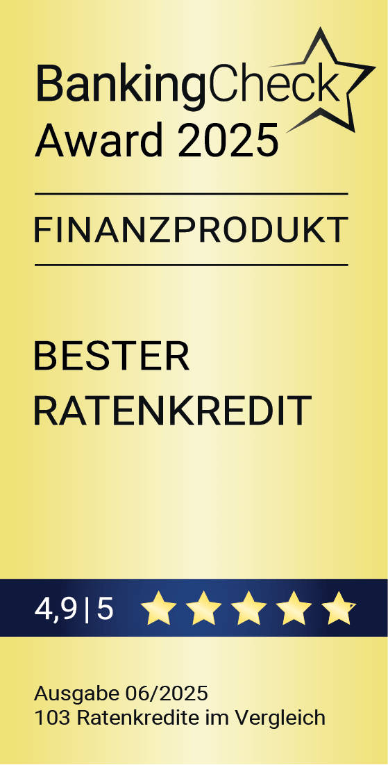 Siegel von BankingCheck_Award_2025 für easyCredit